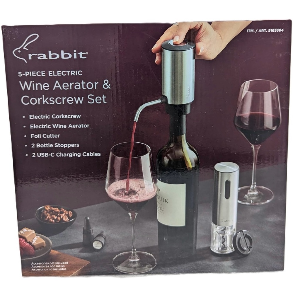 5pc Rabbit Electric Wine Tool Set